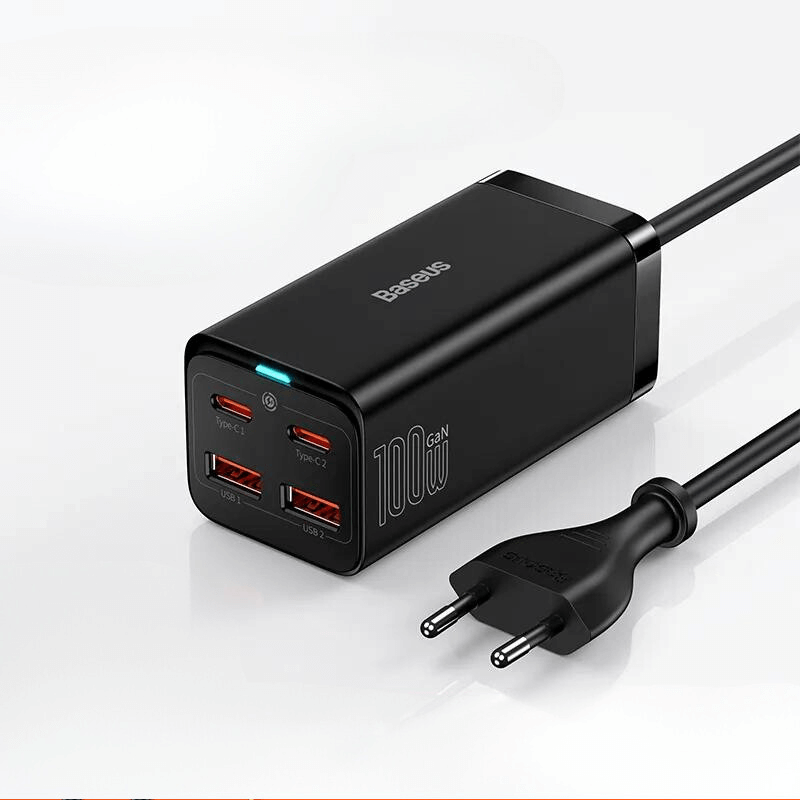 Baseus 100W 65W GaN Charger 4 Port Desktop Fast Charger 4 in 1 Adapter ...